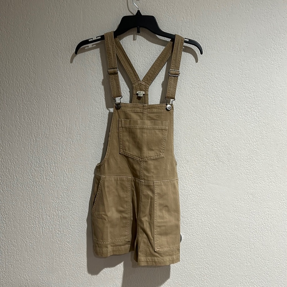 AERIE OVERALL DENIM SHORTS NWT